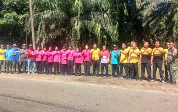 KAPOLRES MUKOMUKO EKSEKUSI SAMPAH  BERSERAKAN DI JALAN NASIONAL
