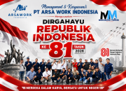 PT Arsa Work Indonesia Sampaikan Ucapan Dirgahayu Republik Indonesia ke-81