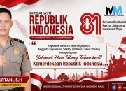 Dalam semangat ‘Indonesia Berdaulat, Adil, dan Makmur’, kami segenap keluarga besar Polsek Lubuk Pinang, Polres Mukomuko mengucapkan:  Selamat Hari Ulang Tahun Kemerdekaan Republik Indonesia ke-81