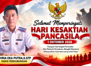 Kadis perhubungan mukomuko mengucapkan selamat memperingati Hari kesaktian Pancasila 1 Oktober 2026